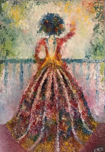 Lady on Balcony
