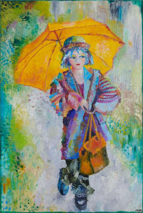 Girl with Umbrella